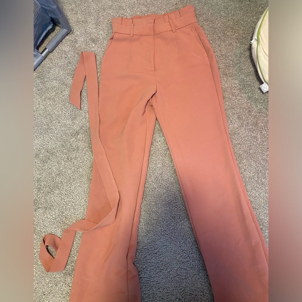 Pink Bebe pants - high waisted